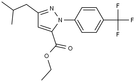 3-(2-Methylpropyl)-1-[4-(trifluoromethyl)phenyl]-1H-pyrazole-5-carboxylic acid ethyl ester Structural
