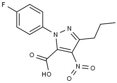 1-(FLUOROPHENYL)-4-NITRO-PROPYL-1H-PYRAZOLE-5-CARBOXYLIC ACID Structural