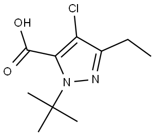 1-(tert-Butyl)-4-chloro-3-ethyl-1H-pyrazole-5-carboxylic acid Structural