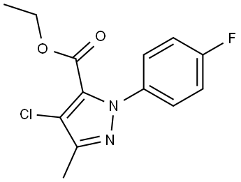 4-CHLORO-1-(4-FLUOROPHENYL)-3-METHYL-1H-PYRAZOLE-5-CARBOXYLIC ACID ETHYL ESTER Structural