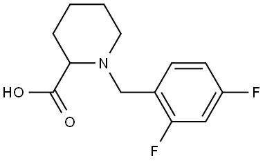 1-[(2,4-DIFLUOROPHENYL)METHYL]-2-PIPERIDINECARBOXYLIC ACID Structural