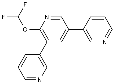 2-(Difluoromethoxy)-3,5-di(pyridin-3-yl)pyridine Structural