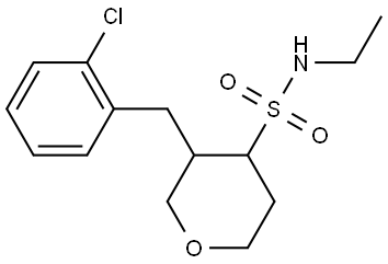3-(2-chlorobenzyl)-N-ethyltetrahydro-2H-pyran-4-sulfonamide Structural