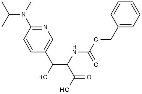 2-{[(Benzyloxy)carbonyl]amino}-3-hydroxy-3-{6-[methyl(propan-2-yl)amino]pyridin-3-yl}propanoic acid Structural