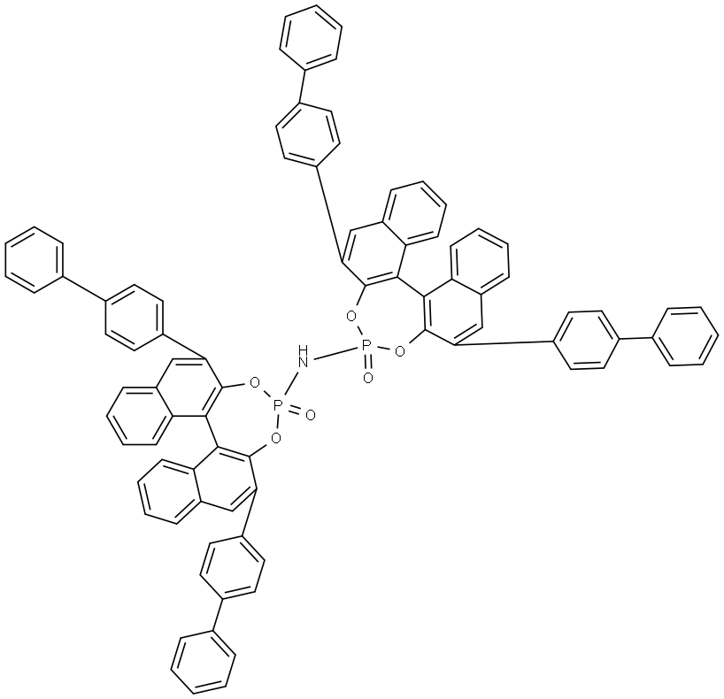 (11bR)- 4,4'-Azanediylbis(2,6-di([1,1'-biphenyl]-4-yl)dinaphtho[2,1-d:1',2'-f][1,3,2]dioxaphosphepine 4-oxide) Structural