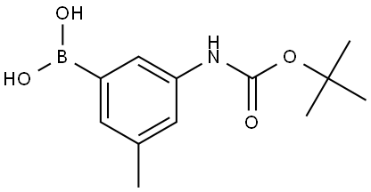 (3-((tert-Butoxycarbonyl)amino)-5-methylphenyl)boronic acid Structural