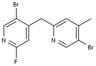 5-BRomo-2-[(5-bromo-2-fluoropyridin-4-yl)methyl]-4-methylpyridine Structural