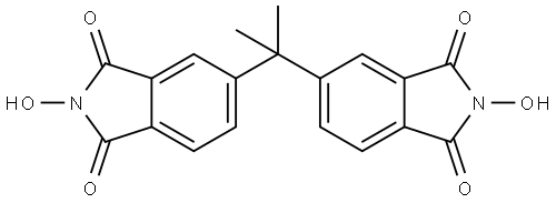 1H-Isoindole-1,3(2H)-dione, 5,5′-(1-methylethylidene)bis[2-hydroxy- Structural