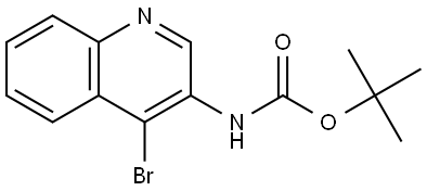 tert-butyl N-(4-bromoquinolin-3-yl)carbamate Structural