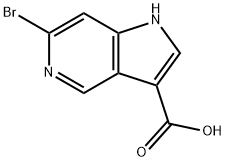 1H-Pyrrolo[3,2-c]pyridine-3-carboxylic  acid,  6-bromo- Structural