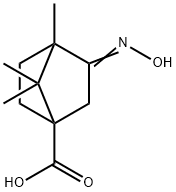 (3E)-3-(HYDROXYIMINO)-4,7,7-TRIMETHYLBICYCLO[2.2.1]HEPTANE-1-CARBOXYLIC ACID Structural