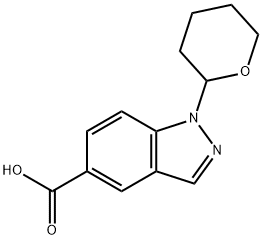 1-(tetrahydro-2H-pyran-2-yl)-1H-indazole-5-carboxylic acid Structural