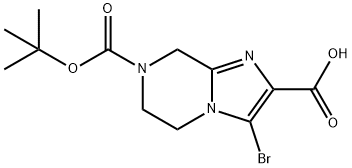 7-BOC-3-broMo-5,6,7,8-tetrahydroiMidazo[1,2-a]pyrazine-2-carboxylic acid Structural