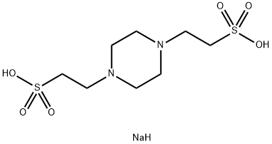 Sodium hydrogen piperazine-1,4-diethanesulphonate Structural