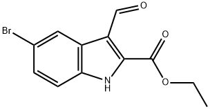 ETHYL 5-BROMO-3-FORMYL-1H-INDOLE-2-CARBOXYLATE Structural