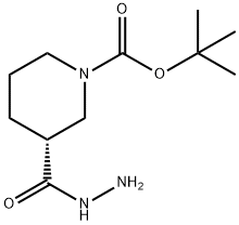 R-(N-Boc)-piperidine-3-carboxylhydrazide
 Structural