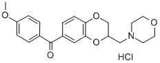 1,4-Benzodioxan, 7-(p-methoxybenzoyl)-2-(morpholinomethyl)-, hydrochlo ride