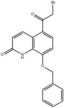 8-Benzyloxy-5-(2-bromoacetyl)-2-hydroxyquinoline Structural