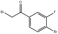 2-bromo-1-(4-bromo-3-fluorophenyl)ethanone Structural