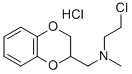 1,4-BENZODIOXAN, 2-((N-2-CHLOROETHYL-N-METHYL)AMINO)METHYL-, HYDROCHLO RIDE Structural