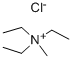 Triethylmethylammonium chloride Structural