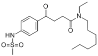 N-Ethyl-N-heptyl-4-[(4-Mesylamino)phenyl]-4-oxobutanamide Structural