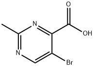 5-Bromo-2-methyl-4-pyrimidinecarboxylic acid Structural