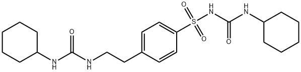 N-[4-(β-Cyclohexylureidoethyl)benzensulfonyl] N'-Cyclohexylurea Structural