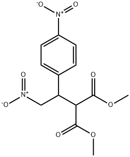 PROPANEDIOIC ACID, 2-[2-NITRO-1-(4-NITROPHENYL)ETHYL]-, 1,3-DIMETHYL ESTER Structural