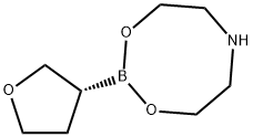 DIETHANOLAMINE-(3R)-(+)-TETRAHYDROFURANYLBORONATE Structural