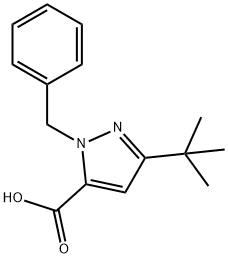 1-BENZYL-3-(TERT-BUTYL)-1H-PYRAZOLE-5-CARBOXYLIC ACID Structural