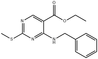 ETHYL 4-(BENZYLAMINO)-2-(METHYLTHIO)PYRIMIDINE-5-CARBOXYLATE Structural