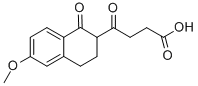 3-(1,2,3,4-Tetrahydro-6-methoxy-1-oxo-2-naphthoyl)propionicacid Structural