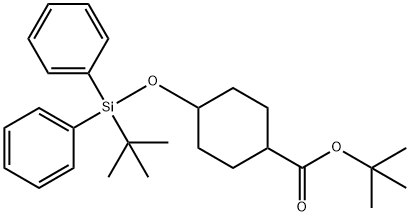 tert-Butyl 4-((tert-butyldiphenylsilyl)-oxy)cyclohexanecarboxylate Structural