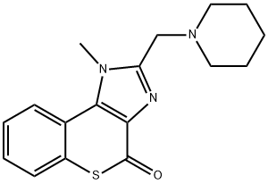 (1)BENZOTHIOPYRANO(3,4-d)IMIDAZOL-4(1H)-ONE, 1-METHYL-2-(1-PIPERIDINYL METHYL)- Structural