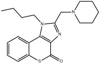 (1)BENZOTHIOPYRANO(3,4-d)IMIDAZOL-4(1H)-ONE, 1-BUTYL-2-(1-PIPERIDINYLM ETHYL)- Structural