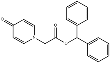 1(4H)-PYRIDINEACETIC ACID, 4-OXO-, DIPHENYLMETHYL ESTER Structural