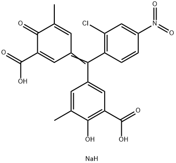 5-[(2-Chloro-4-nitrophenyl)[3-methyl-4-oxo-5-(sodiooxycarbonyl)-2,5-cyclohexadien-1-ylidene]methyl]-2-hydroxy-3-methylbenzoic acid sodium salt