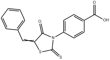 4-[(5Z)-5-BENZYLIDENE-4-OXO-2-THIOXO-1,3-THIAZOLIDIN-3-YL]BENZOIC ACID