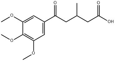 3-METHYL-5-OXO-5-(3,4,5-TRIMETHOXYPHENYL)VALERIC ACID Structural