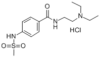 Benzamide, N-(2-(diethylamino)ethyl)-4-((methylsulfonyl)amino)-, monoh ydrochloride