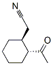 Cyclohexaneacetonitrile, 2-acetyl-, trans- (9CI) Structural