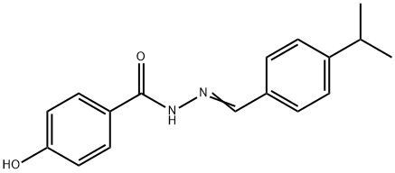 4-HYDROXY-2-[(1E)-[4-(1-METHYLETHYL)PHENYL]METHYLENE]HYDRAZIDE Structural