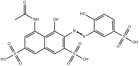 1-HYDROXY-2-(2-HYDROXY-5-SULFO-PHENYLAZO)-3,6-DISULFO-8-ACETAMINO-NAPHTHALINE