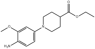 ethyl 1-(4-amino-3-methoxyphenyl)-4-piperidinecarboxylate Structural