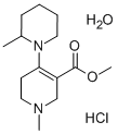 Nicotinic acid, 1,2,5,6-tetrahydro-1-methyl-4-(2-methylpiperidino)-, m ethyl ester, hydrochloride, hydrate Structural