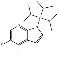 5-FLUORO-4-IODO-1-(TRIISOPROPYLSILYL)-1H-PYRROLO[2,3-B]PYRIDINE Structural