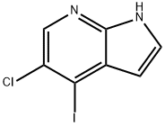 5-CHLORO-4-IODO-1H-PYRROLO[2,3-B]PYRIDINE Structural