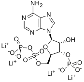 ADENOSINE 3'-PHOSPHATE 5'-PHOSPHOSULFATE, TETRALITHIUM SALT Structural