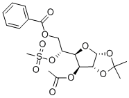 3-O-ACETYL-6-O -BENZOYL-5-O-(METHYLSULFONYL)-1,2-O-ISOPROPYLIDENE-ALPHA-D-GLUCOFURANOSE Structural